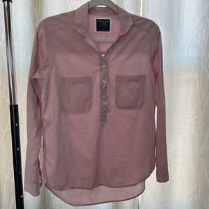 Abercrombie and Fitch Relaxed Fit 3/4 Button Down Long sleeve Blush Pink size S